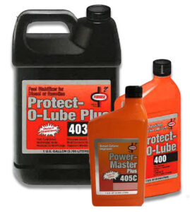 Primrose marine fuel additives 405C Power-Master diesel and 403 Protect-O-Lube gasoline stabilizer bottles group