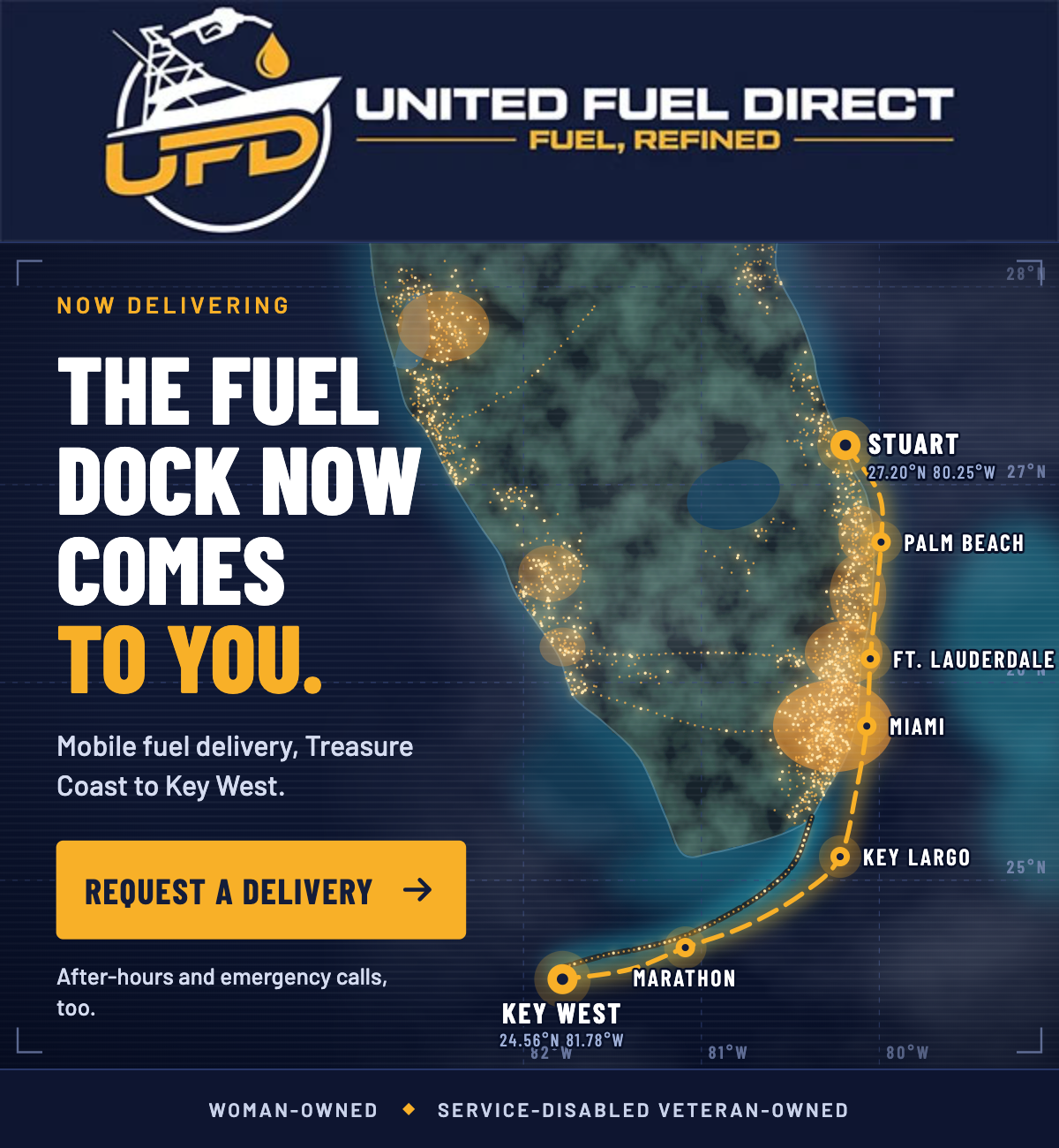 United Fuel Direct delivers fuel from Stuar to Keywest